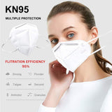 N95/KN95 Safety Masks Dust Face Mask Virus Mesh Mask with Ear Loop